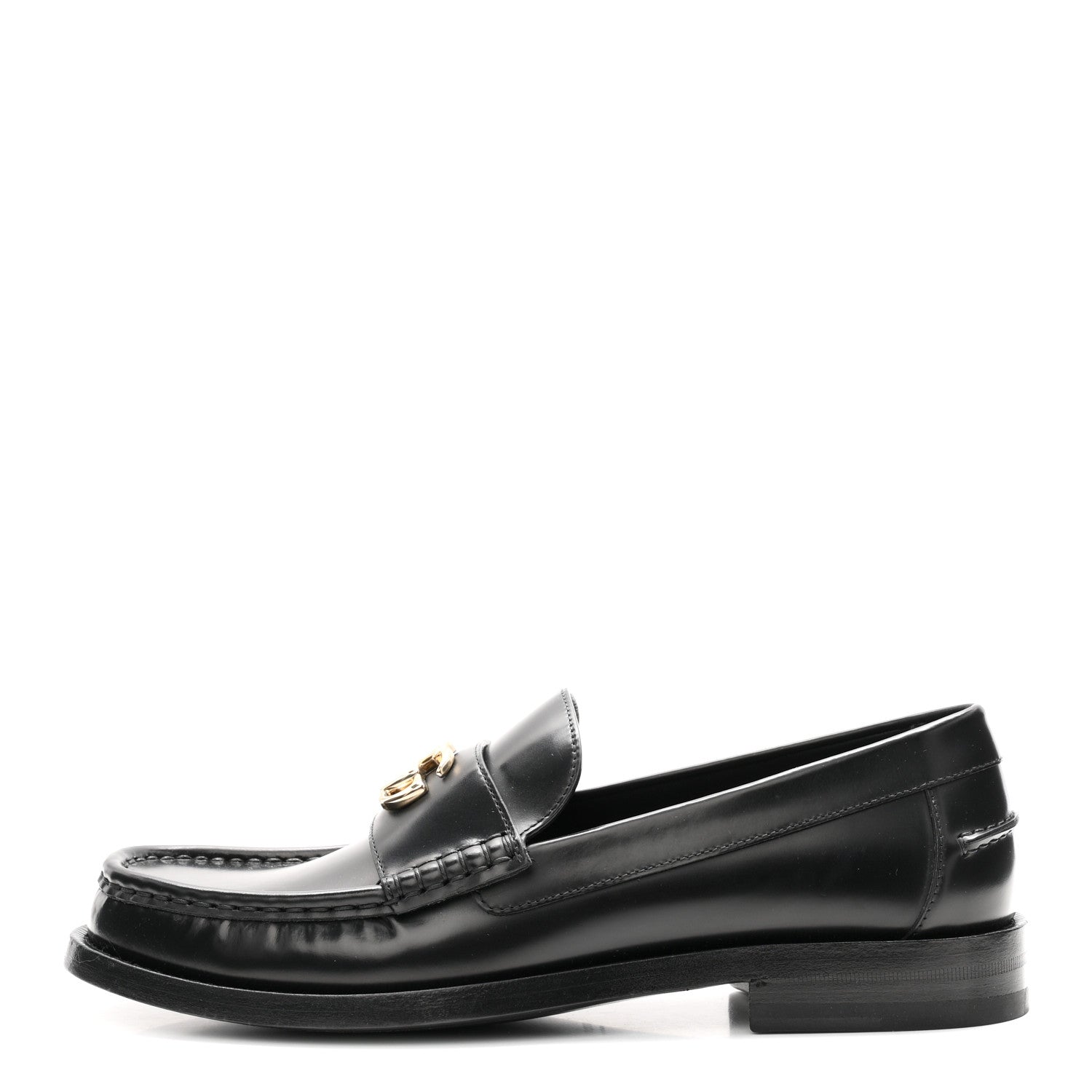 Gucci Calfskin Millennial Ribot Womens GG Loafers 40 Black 1 of 10