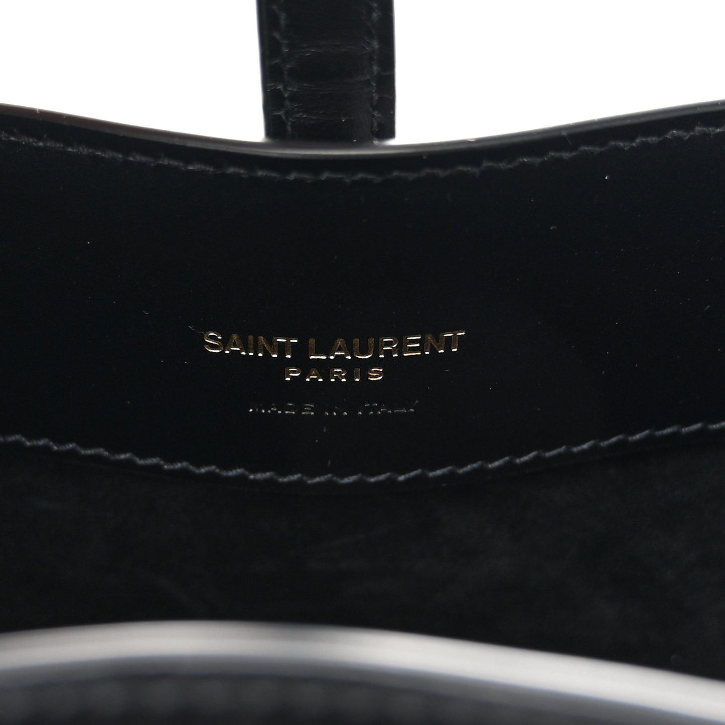 Shiny Calfskin Le 37 Mini Bucket Bag Black