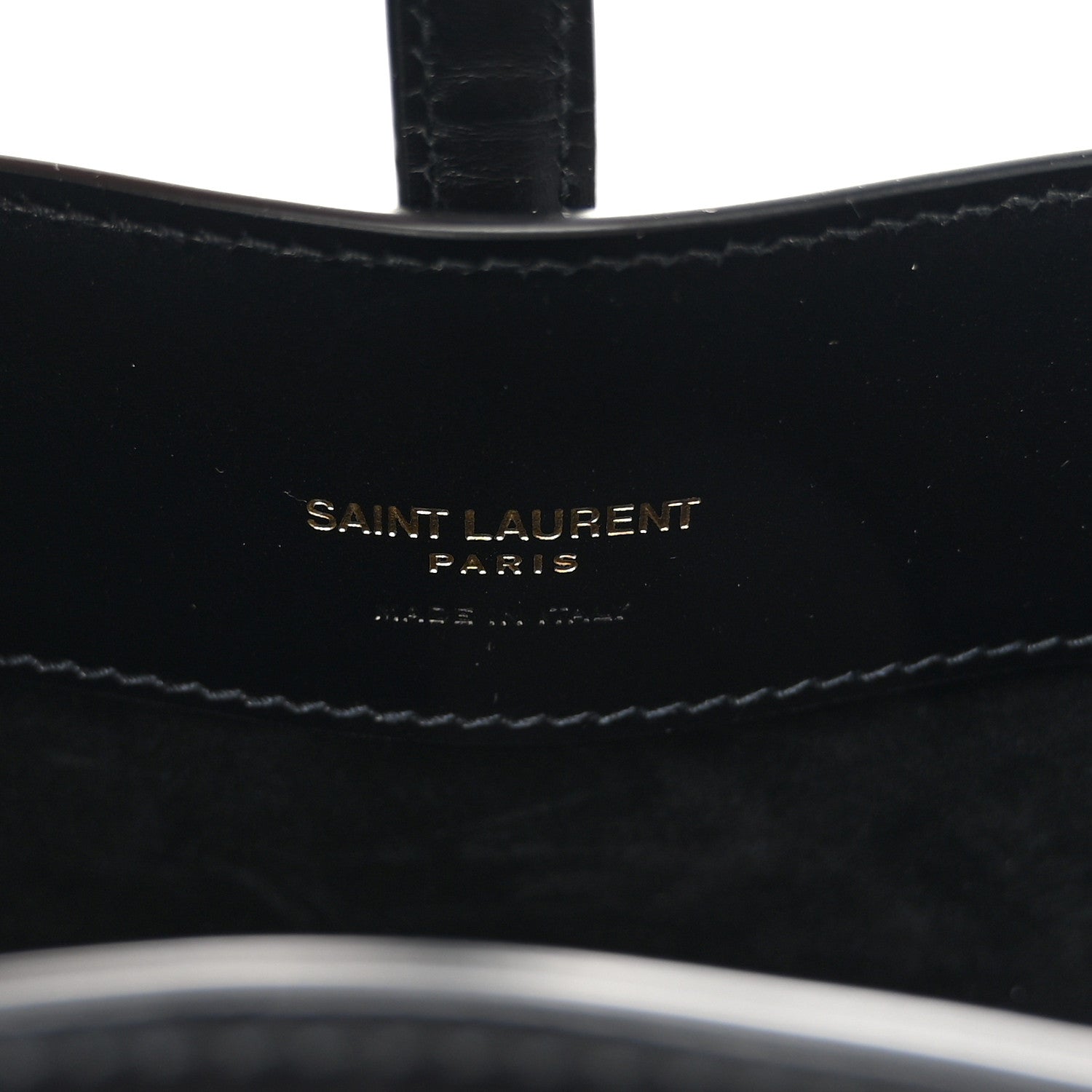 Saint Laurent Shiny Calfskin Le 37 Mini Bucket Bag Black 6 of 10