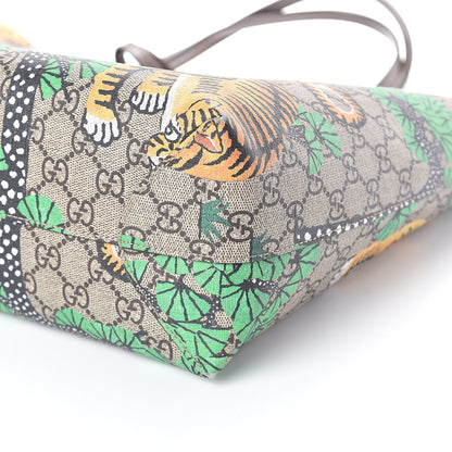 Gucci GG Supreme Monogram Bengal Medium Shopping Tote Beige Yard 9 of 9