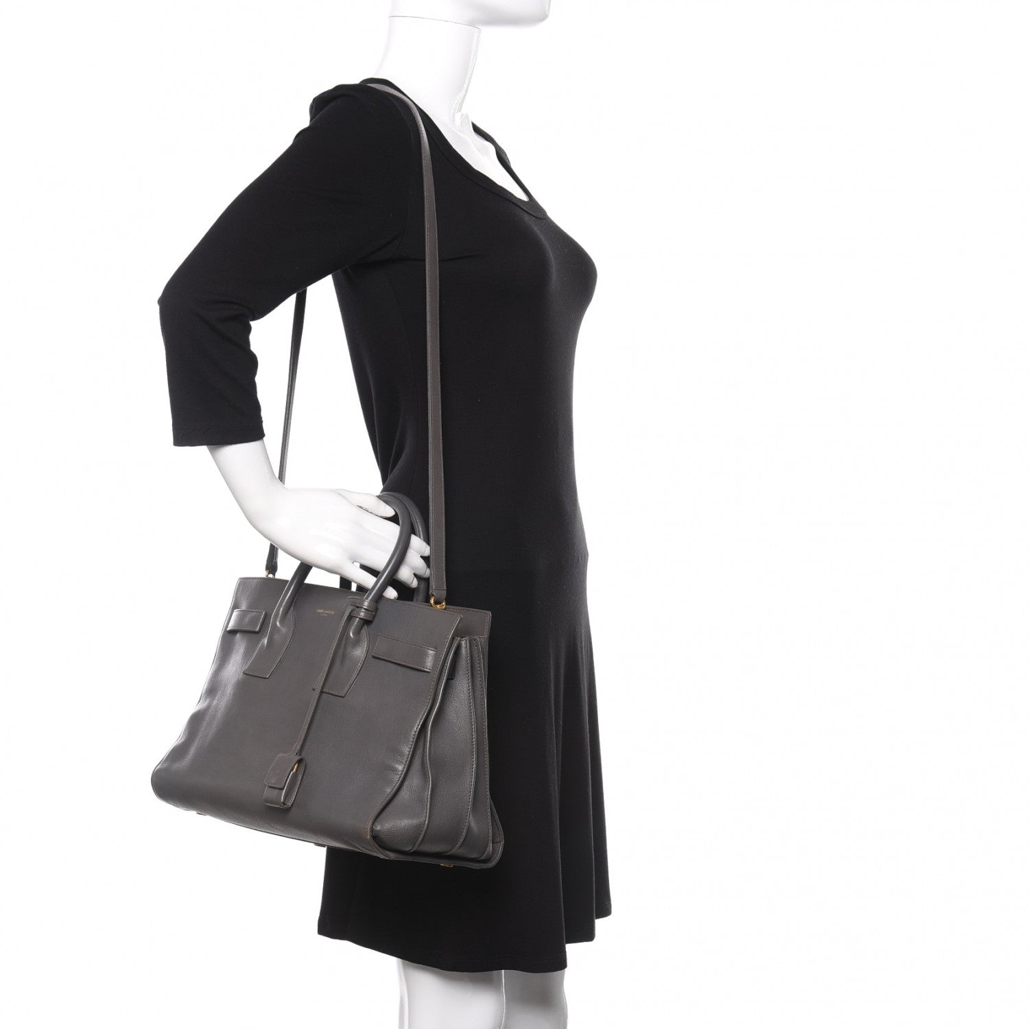 Saint Laurent Calfskin Small Sac De Jour Fog 2 of 14