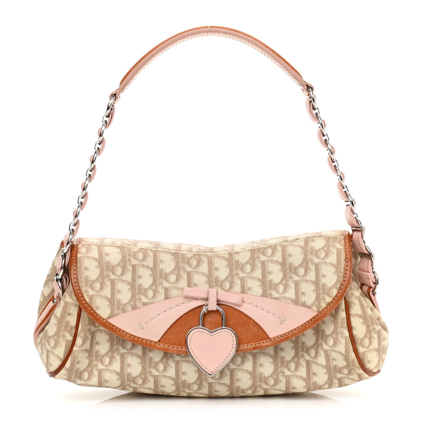 Monogram Romantique Trotter Flap Bag Beige Rose Clair