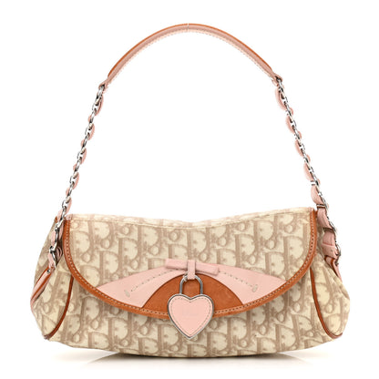 Christian Dior Monogram Romantique Trotter Flap Bag Beige Rose Clair 1 of 15