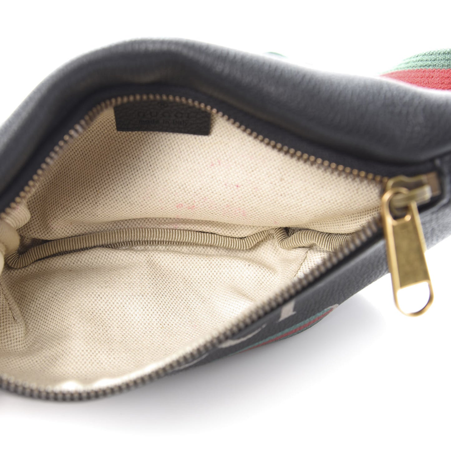 Grained Calfskin Small Logo Belt Bag Black