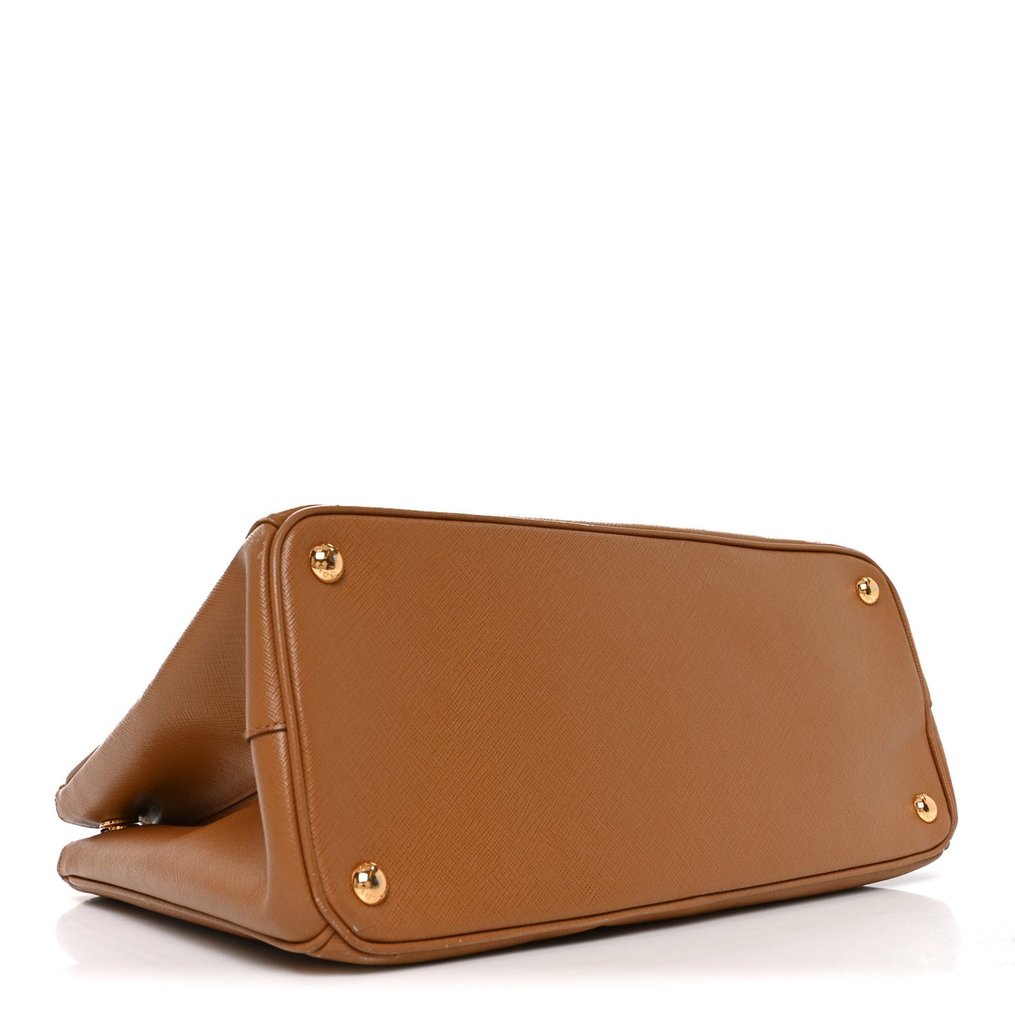 Saffiano Medium Galleria Double Zip Tote Caramel