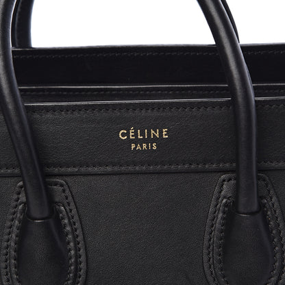 Celine Smooth Calfskin Nano Luggage Black 8 of 11