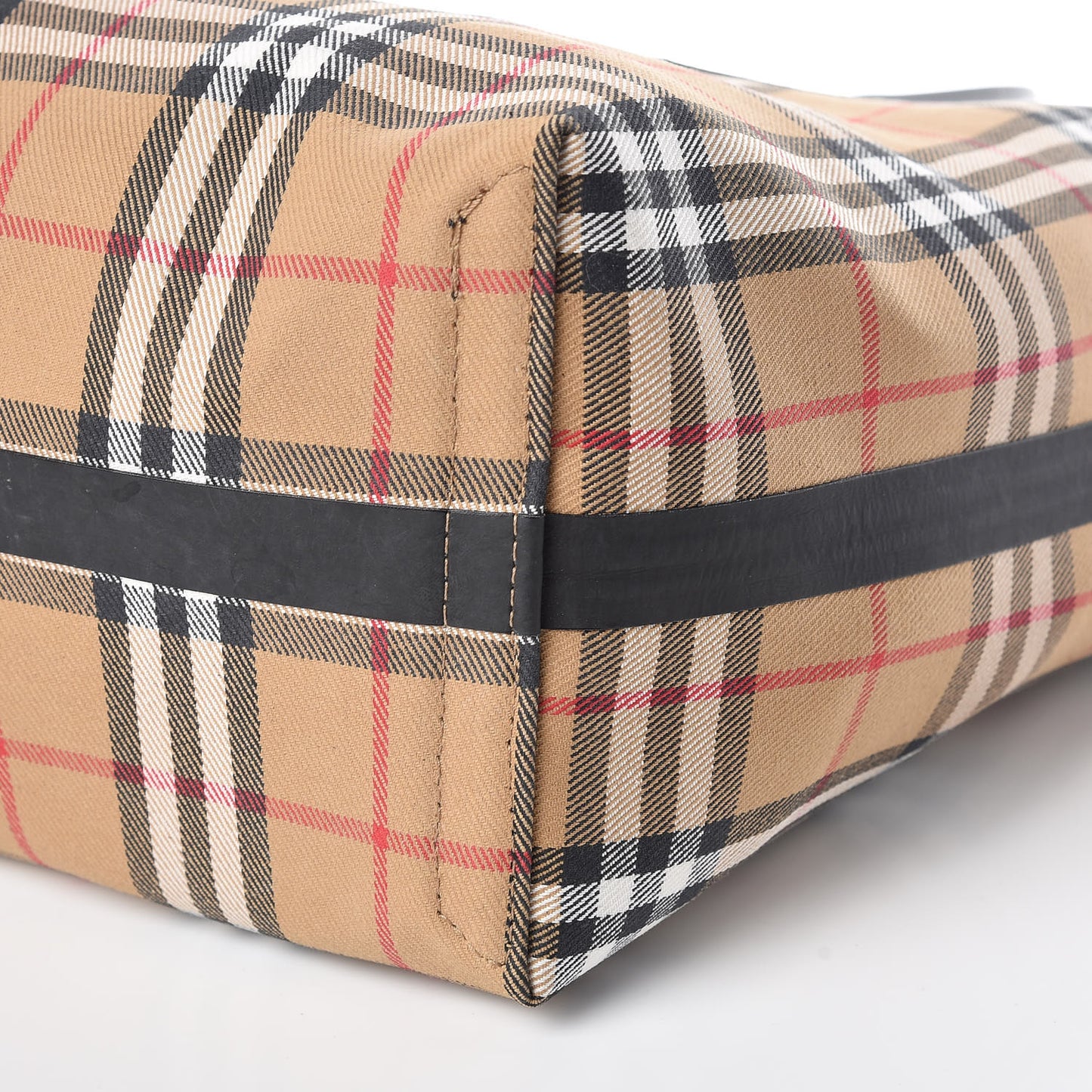 Vintage Check Transparent Large The Giant Reversible Tote Black