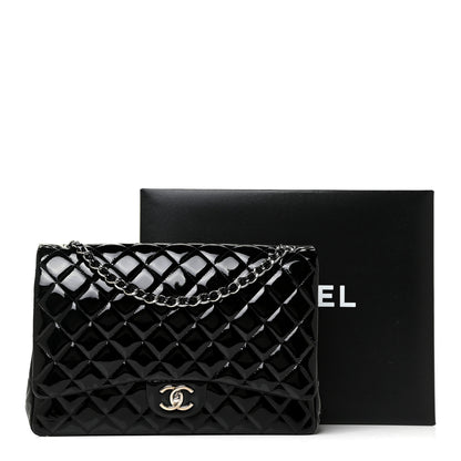 Chanel Patent Quilted Maxi Double Flap Black 25 of 25