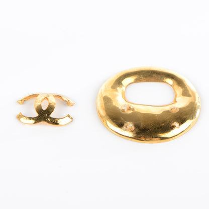 Chanel CC Clip On Earrings Gold 4 of 5