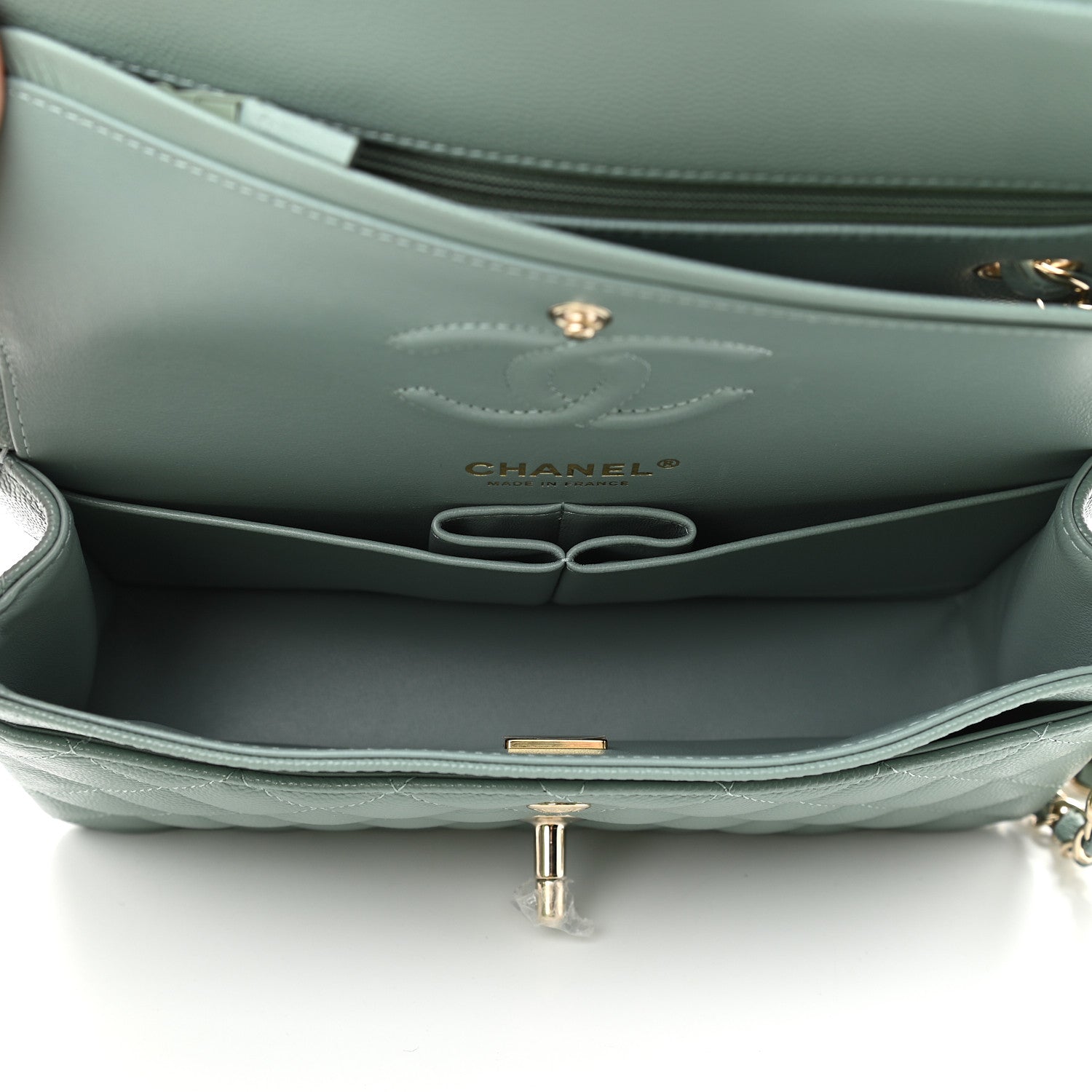 Chanel Caviar Quilted Small Double Flap Light Blue 5 of 9