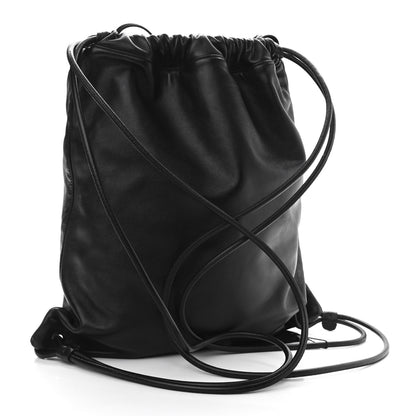 Saint Laurent Lambskin Teddy Drawstring Bag Black 3 of 12