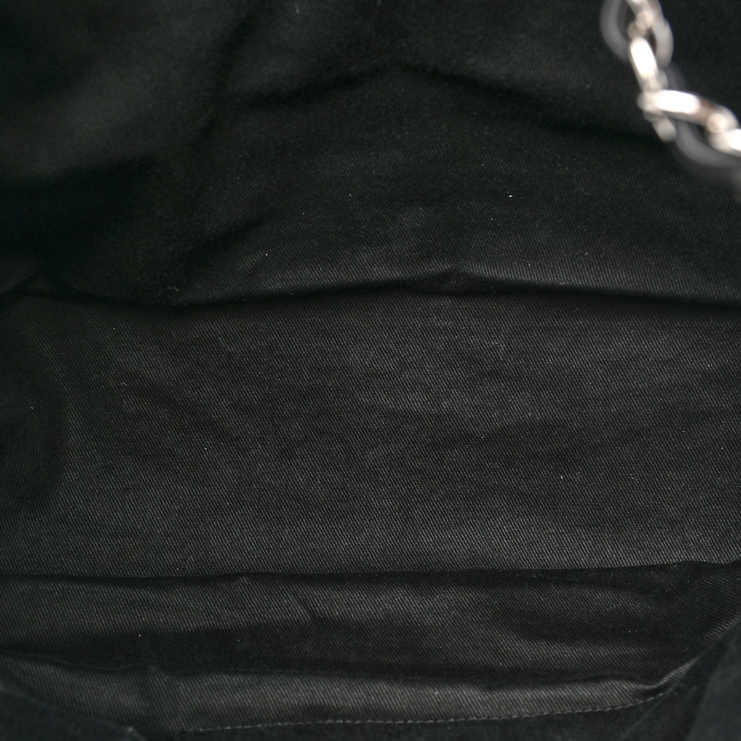 Calfskin Stitched Large Expandable Flap Bag Black