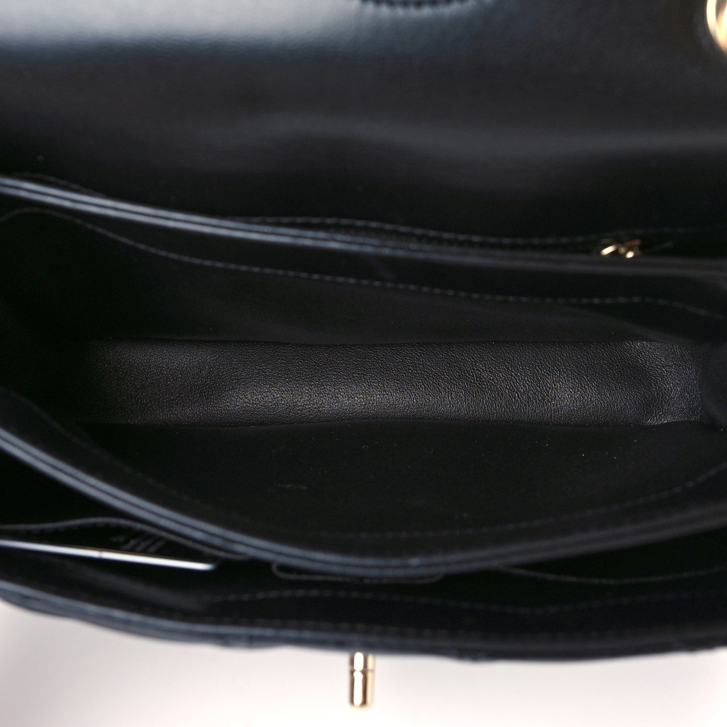 Lambskin Quilted Small Trendy CC Dual Handle Flap Bag Black