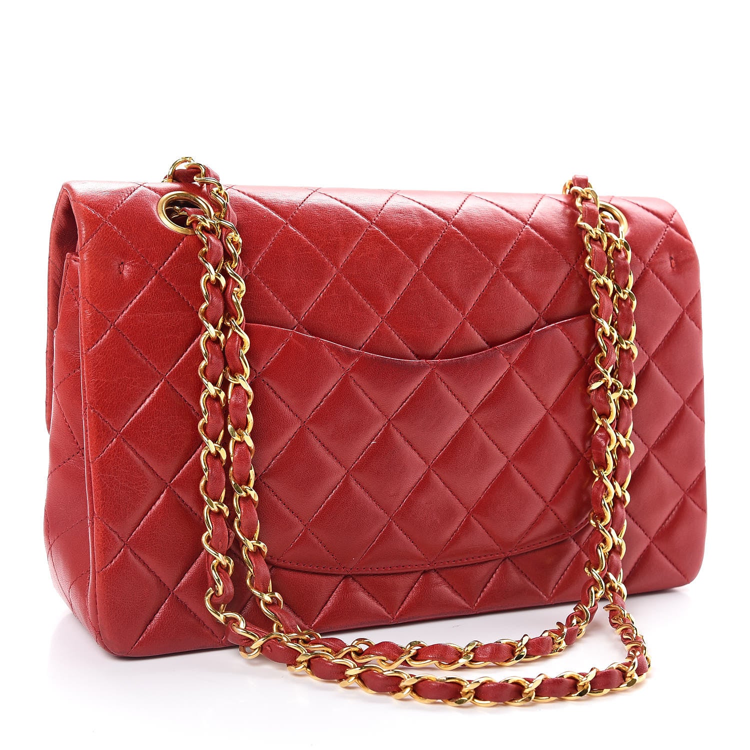Chanel Lambskin Quilted Medium Double Flap Red 3 of 15