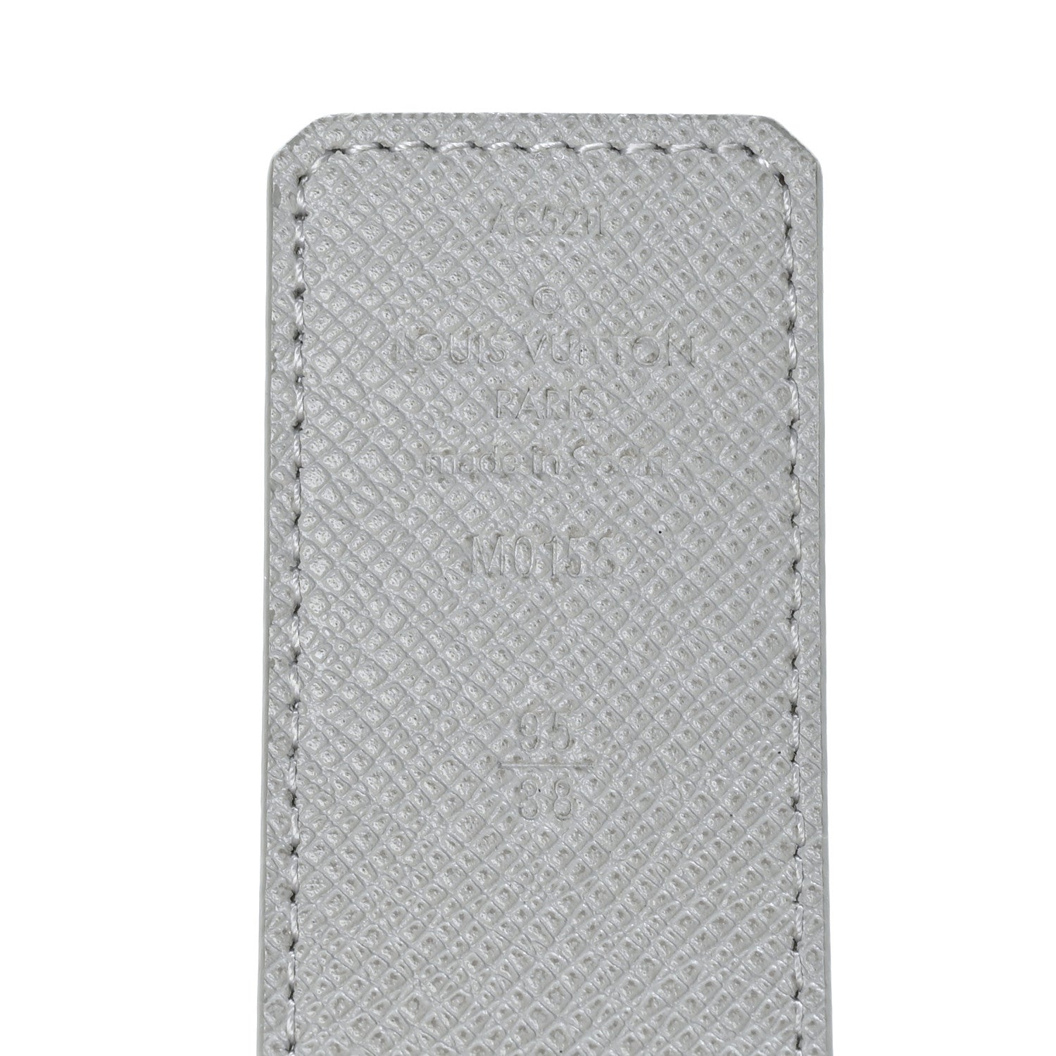 Louis Vuitton Taiga Monogram 40mm LV Initiales Belt 95 38 White 3 of 5