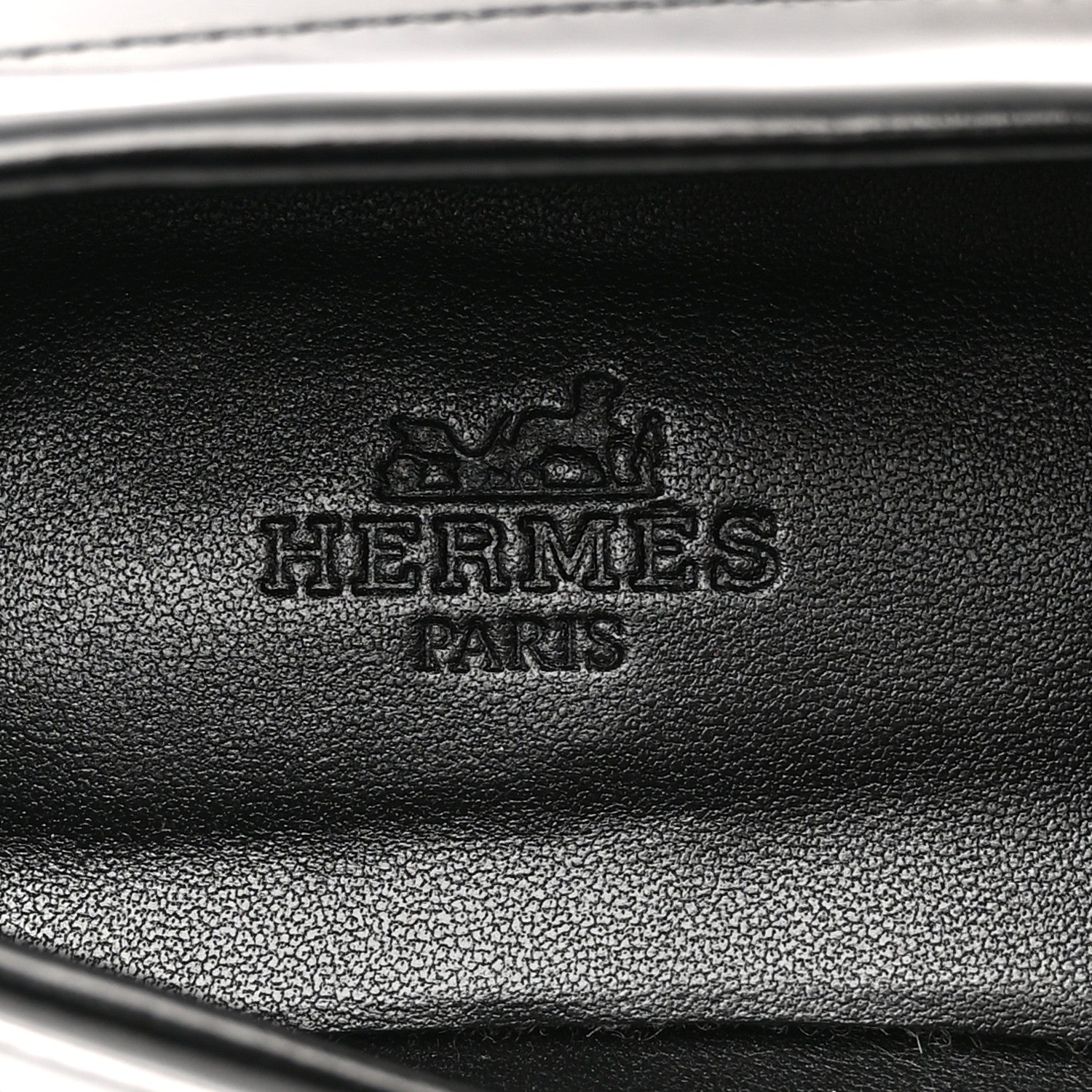 Hermes Calfskin Womens Faubourg Loafers 38 Black 7 of 10