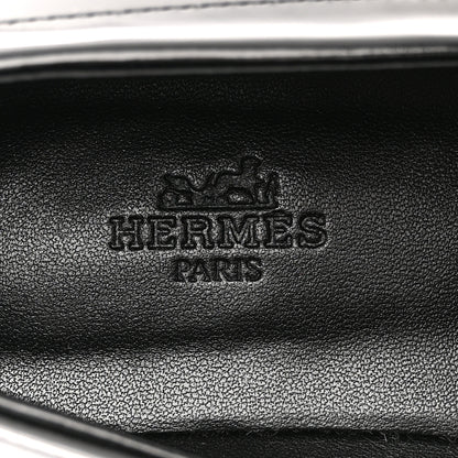 Hermes Calfskin Womens Faubourg Loafers 38 Black 7 of 10