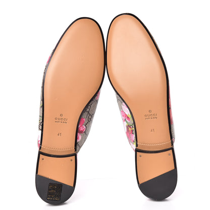 Gucci GG Supreme Monogram Blooms Womens Princetown Slippers 41 Beige Multicolor Dry Rose 5 of 12