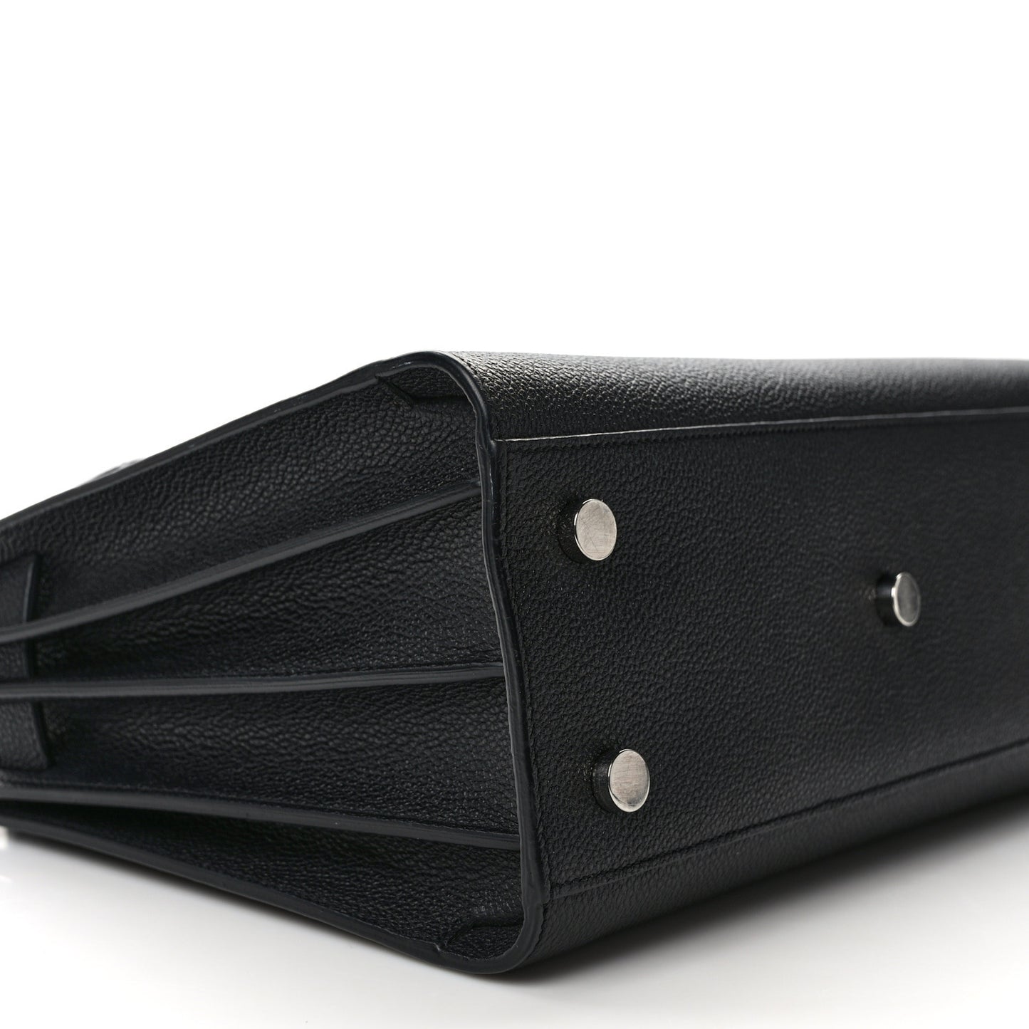 Grained Calfskin Baby Sac De Jour Black