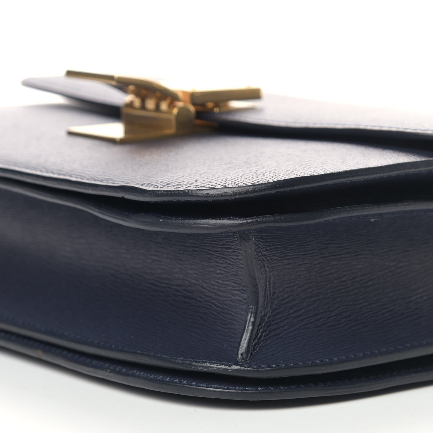 Liege Calfskin Medium Classic Box Flap Bag Dark Blue