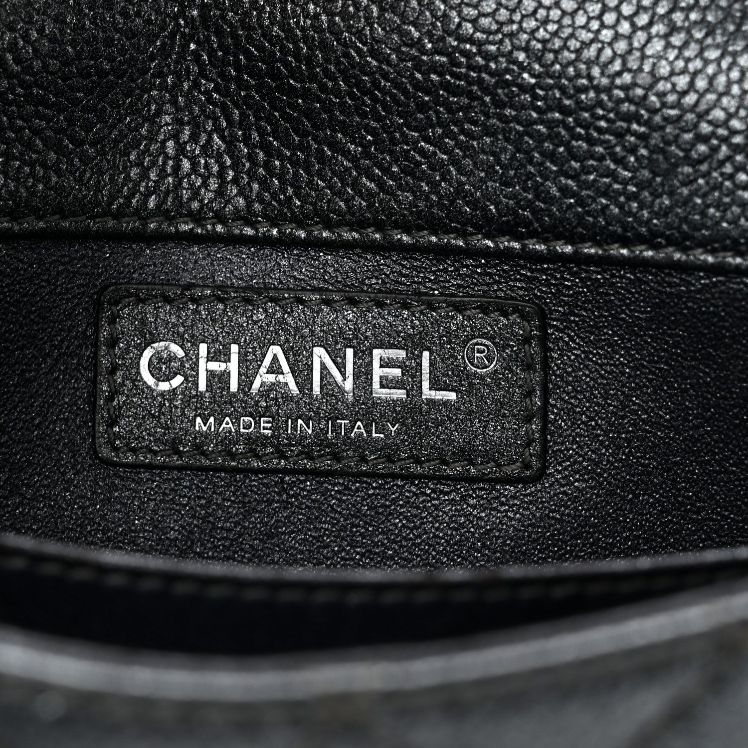 Chanel Metallic Caviar Quilted Extra Mini Flap Dark Grey 6 of 10