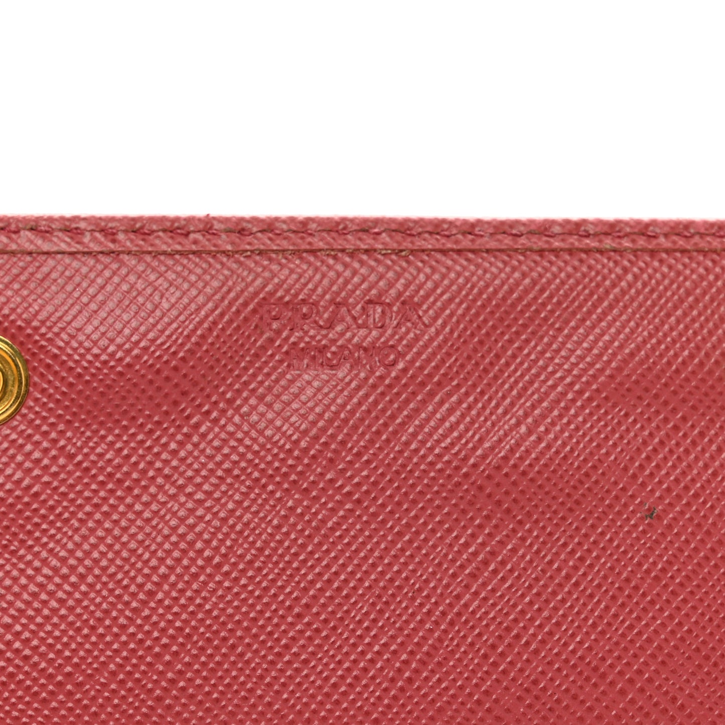 Saffiano Metal Continental Flap Wallet Fragola