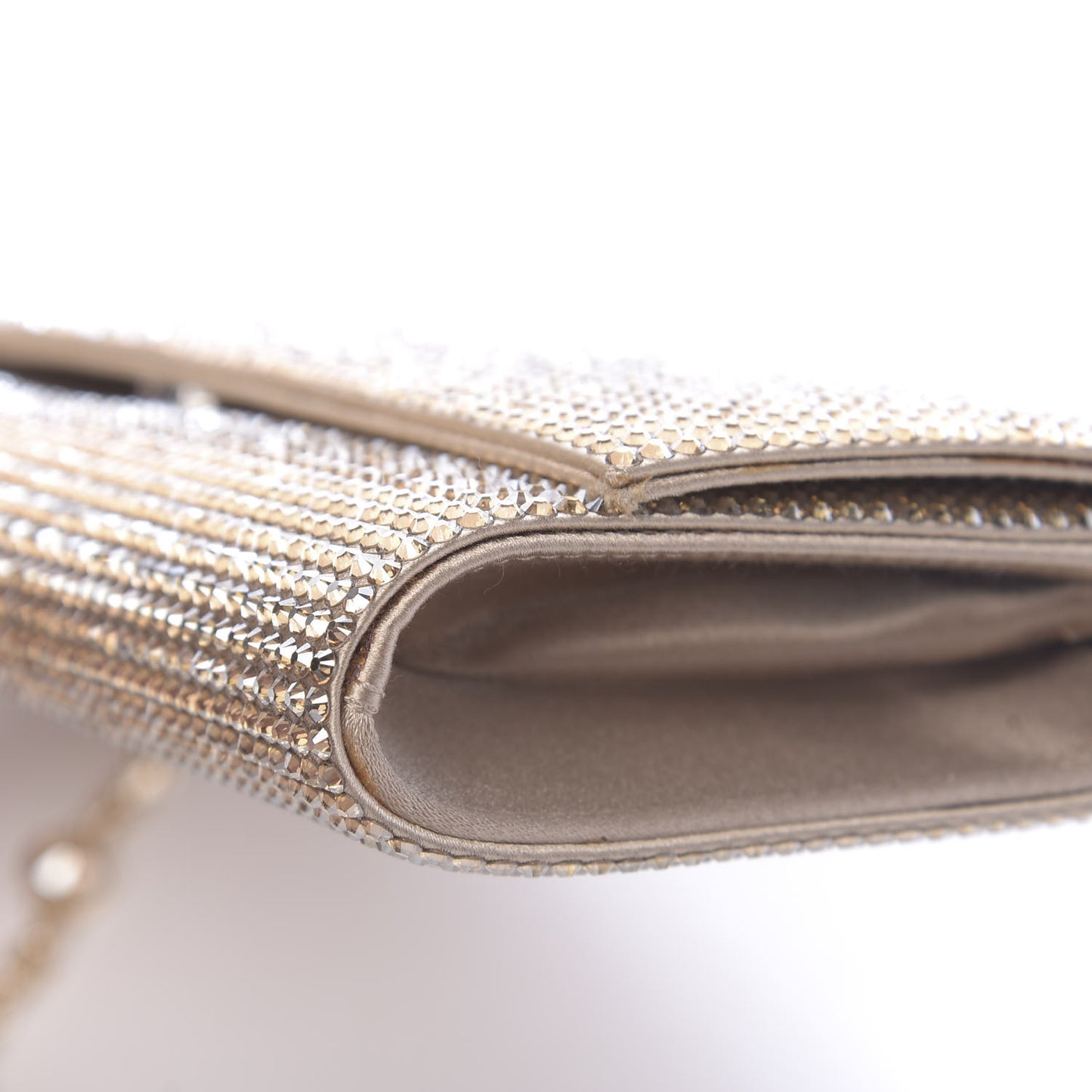Swarovski Crystal Minaudiere Clutch Gold