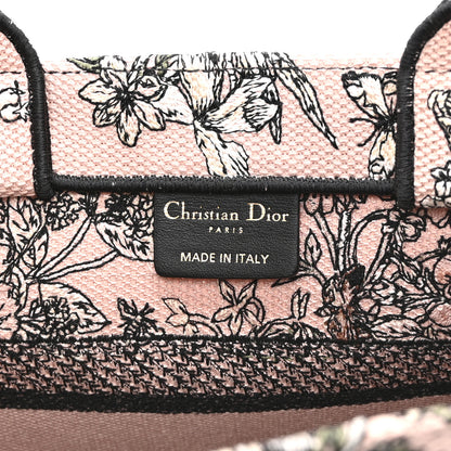 Christian Dior Canvas Embroidered Small Flowers Book  Tote Pink 6 of 10