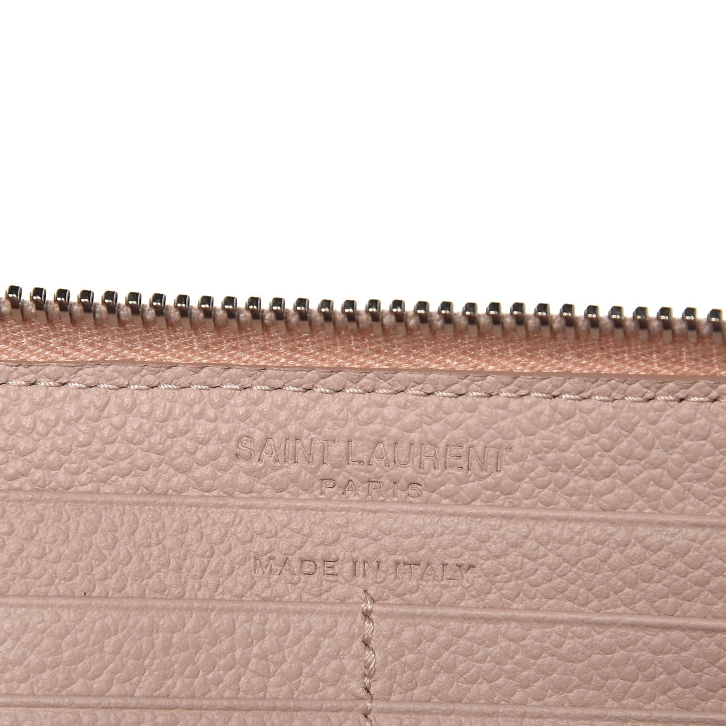 Grained Calfskin Rive Gauche Zip Around Wallet Pink