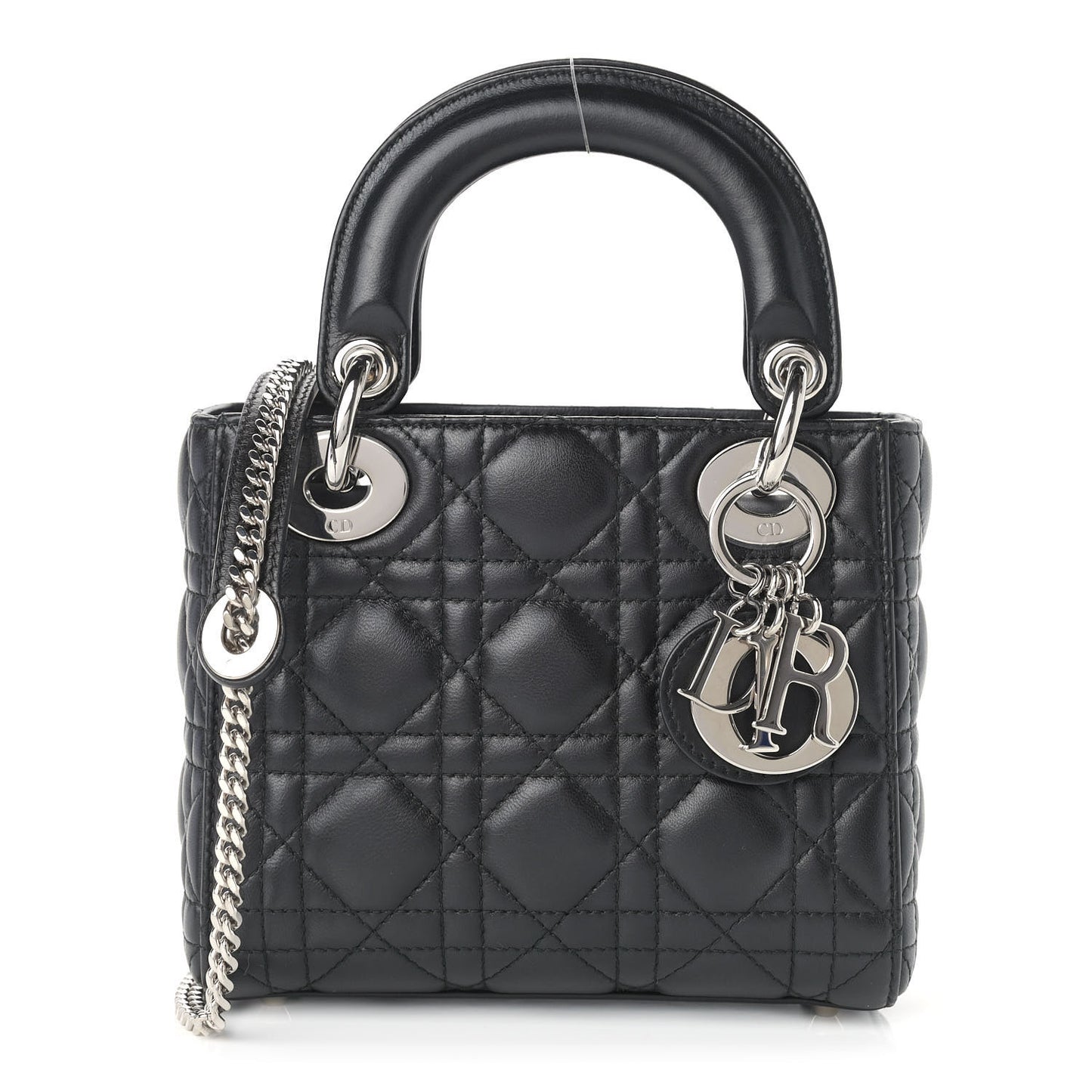 Lambskin Cannage Mini Lady Dior Black