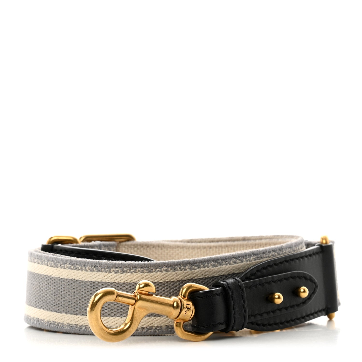 Christian Dior Canvas Embroidered Adjustable Shoulder Strap Grey 1 of 4