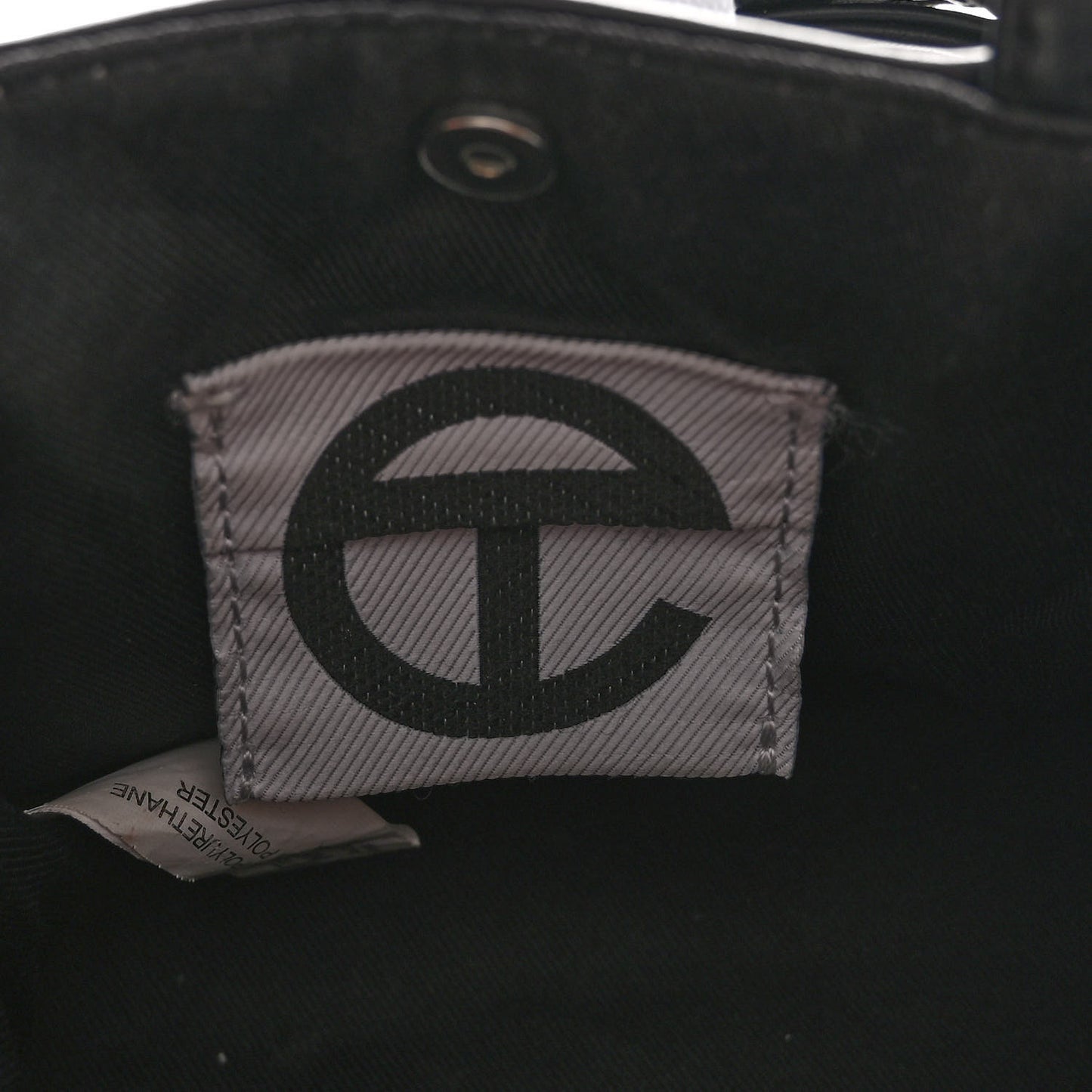 Vegan Leather Small Shopping Bag Black