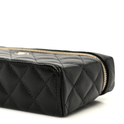 Chanel Caviar Quilted Top Handle Slim Vanity With Chain Black 10 of 11