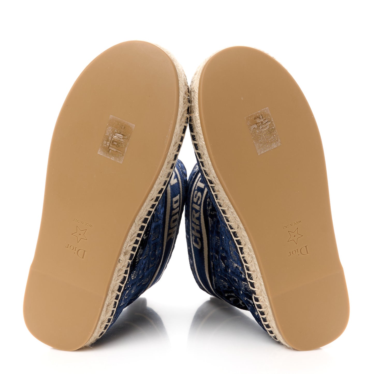 Velvet Oblique Granville Espadrille Boots 36.5 Deep Blue