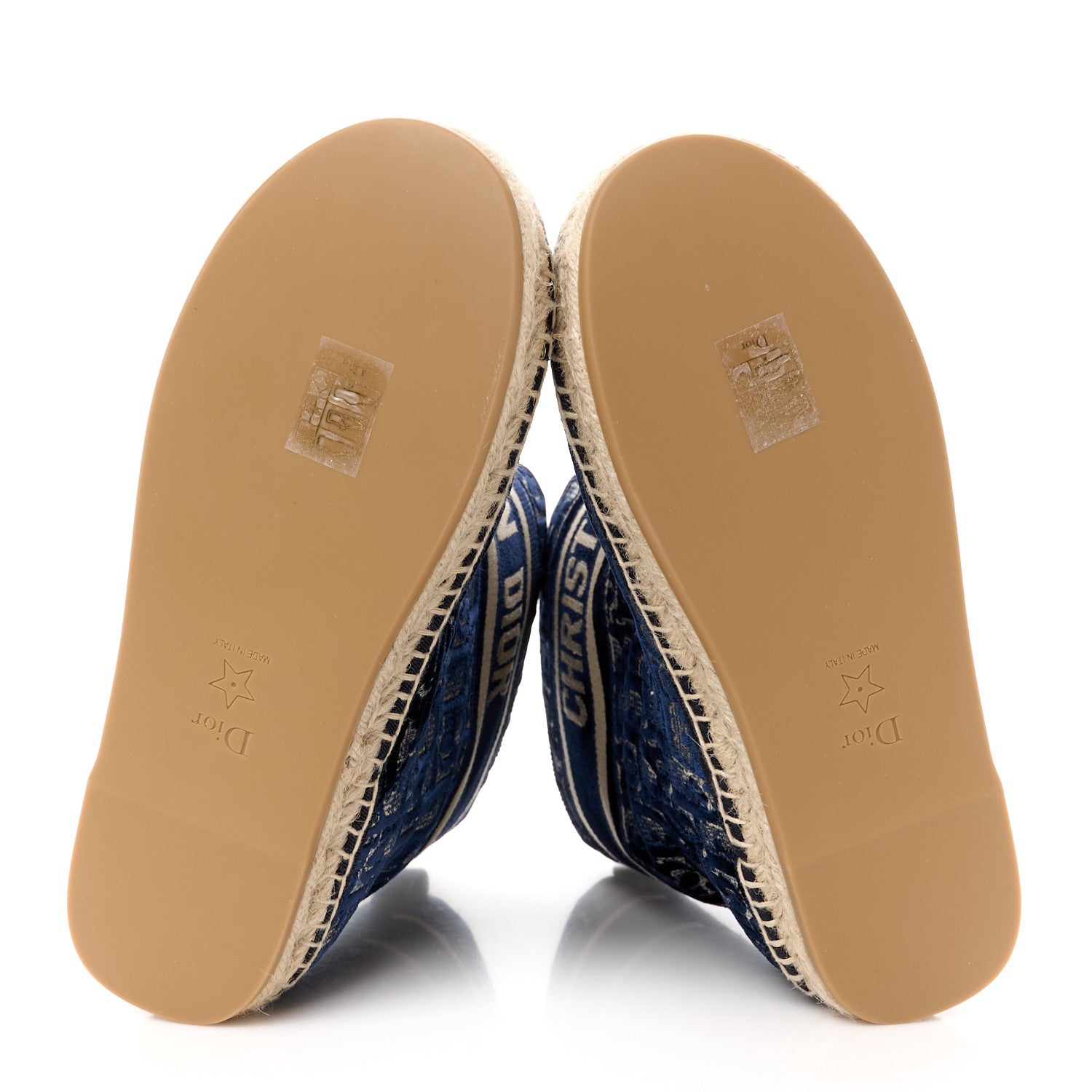 Christian Dior Velvet Oblique Granville Espadrille Boots 36.5 Deep Blue 5 of 8