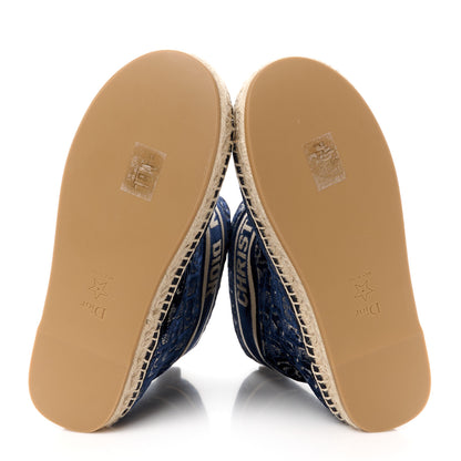 Christian Dior Velvet Oblique Granville Espadrille Boots 36.5 Deep Blue 5 of 8