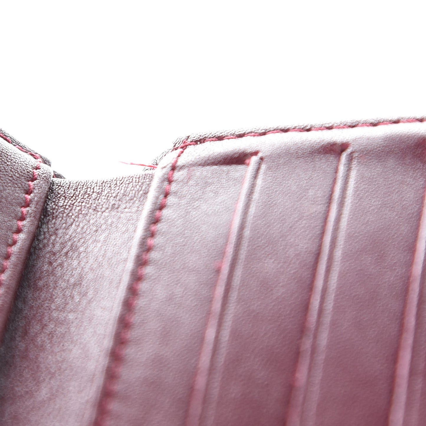 Patent Quilted Compact French Flap Wallet Dark Red
