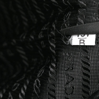 Prada Jacquard Logo Mini Bucket Bag Black 8 of 11