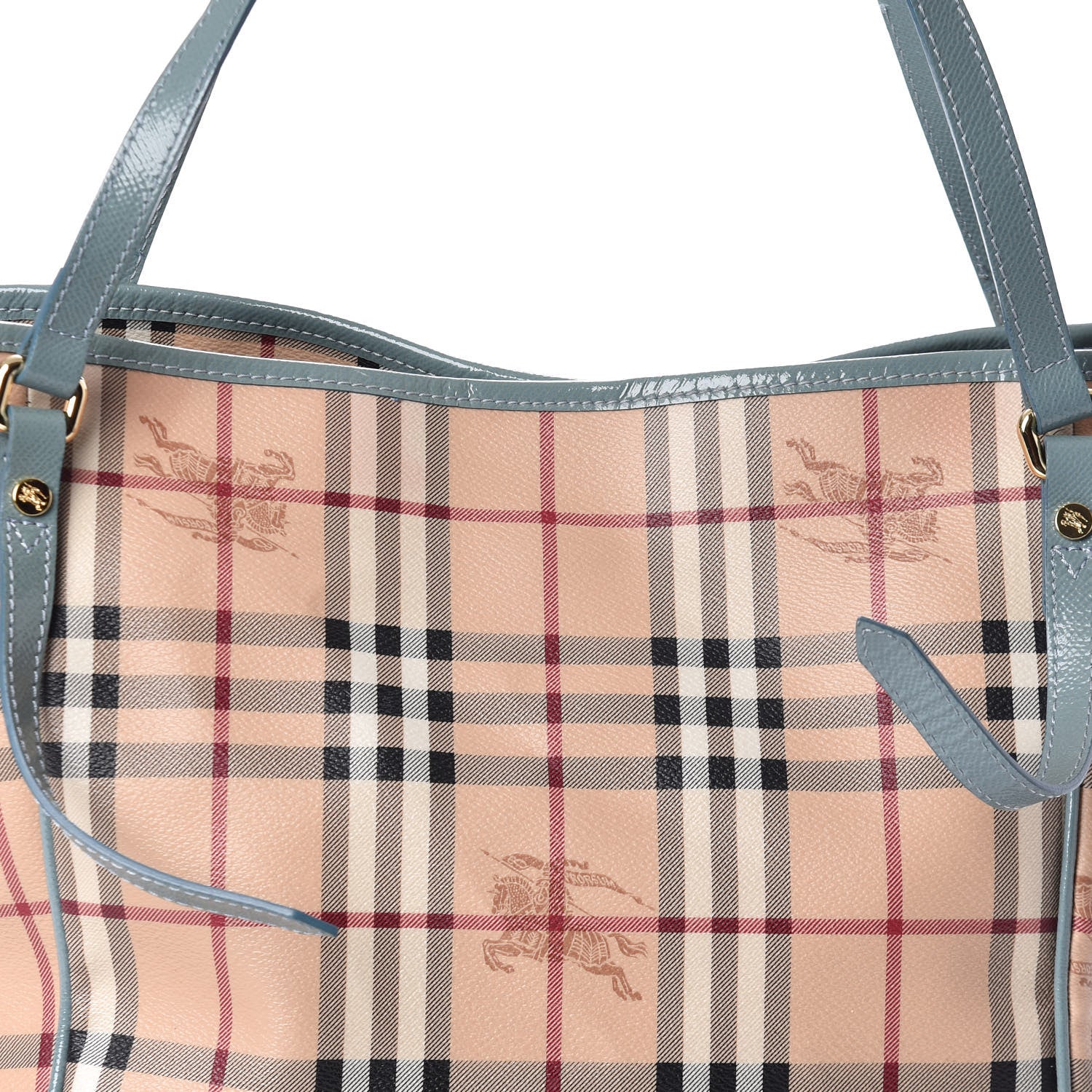 Burberry Haymarket Check Small Canterbury Tote Eucalyptus Grey 7 of 10
