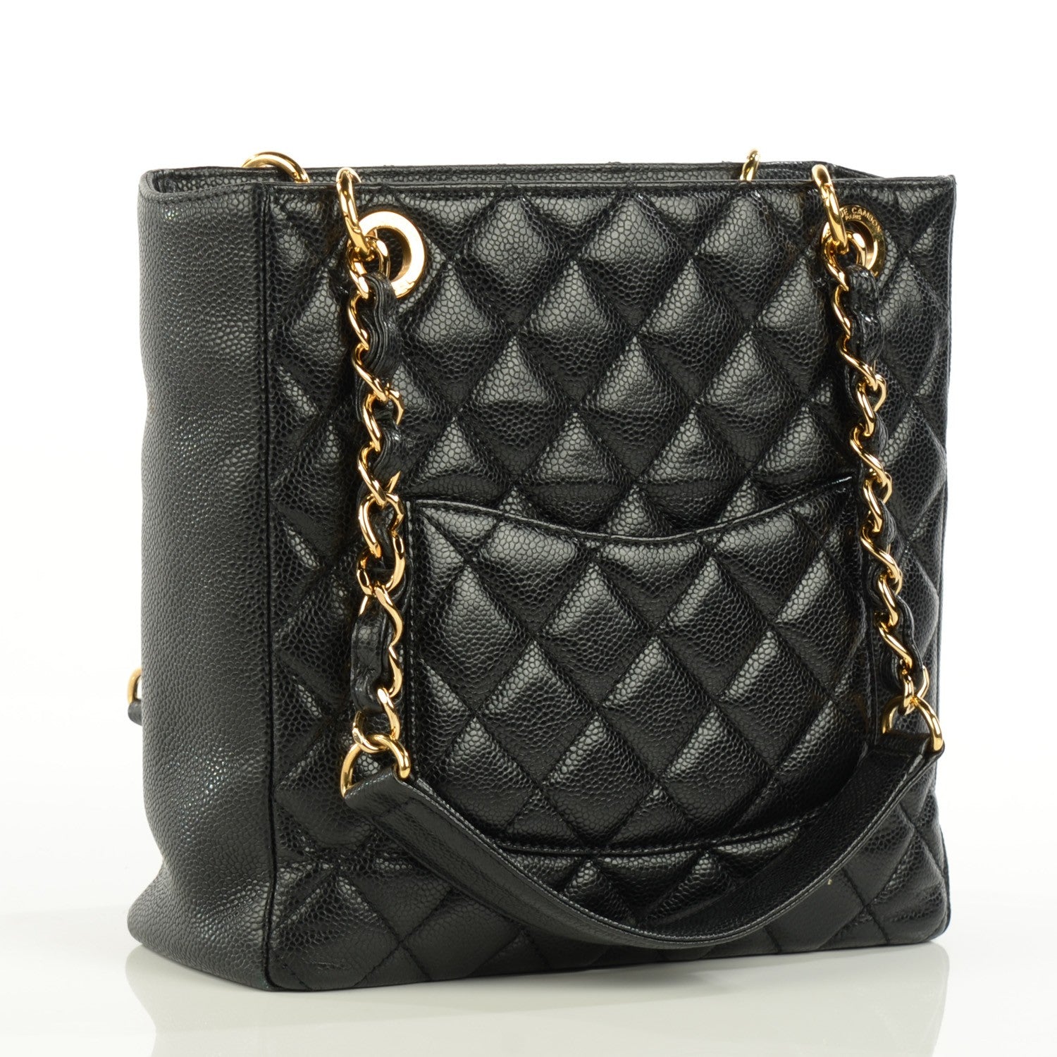 Chanel Caviar Quilted Petit Shopping Tote PST Black 3 of 9