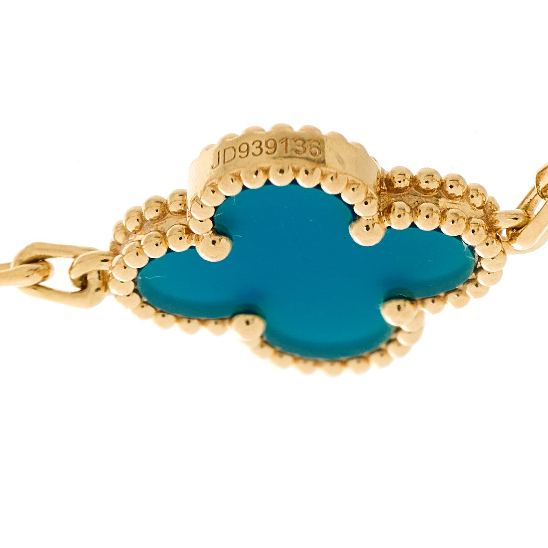 Van Cleef & Arpels 18K Yellow Gold Blue Agate 5 Motifs Vintage Alhambra Bracelet 3 of 6