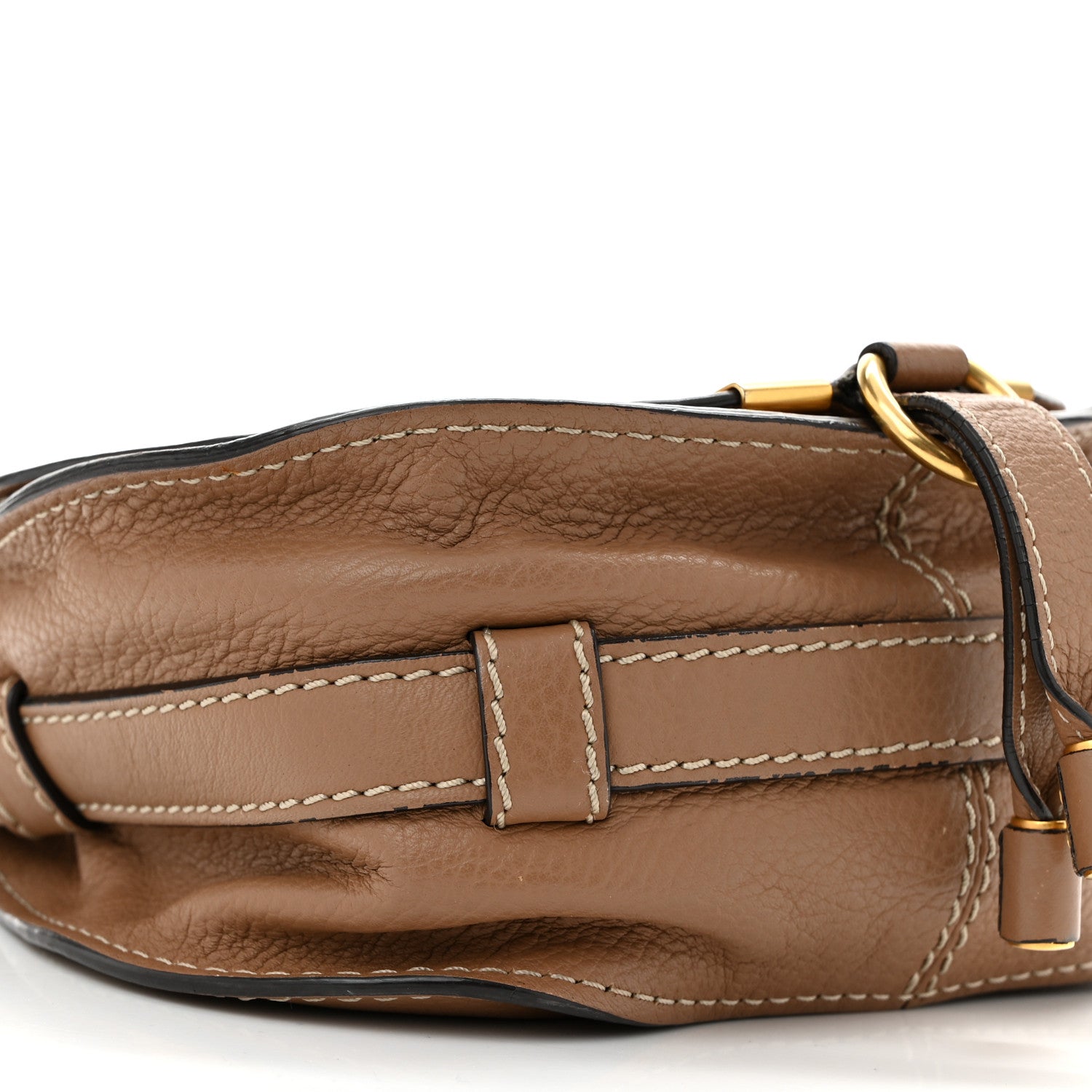 Chloe Grained Calfskin Small Marcie Saddle Bag Nut 10 of 12