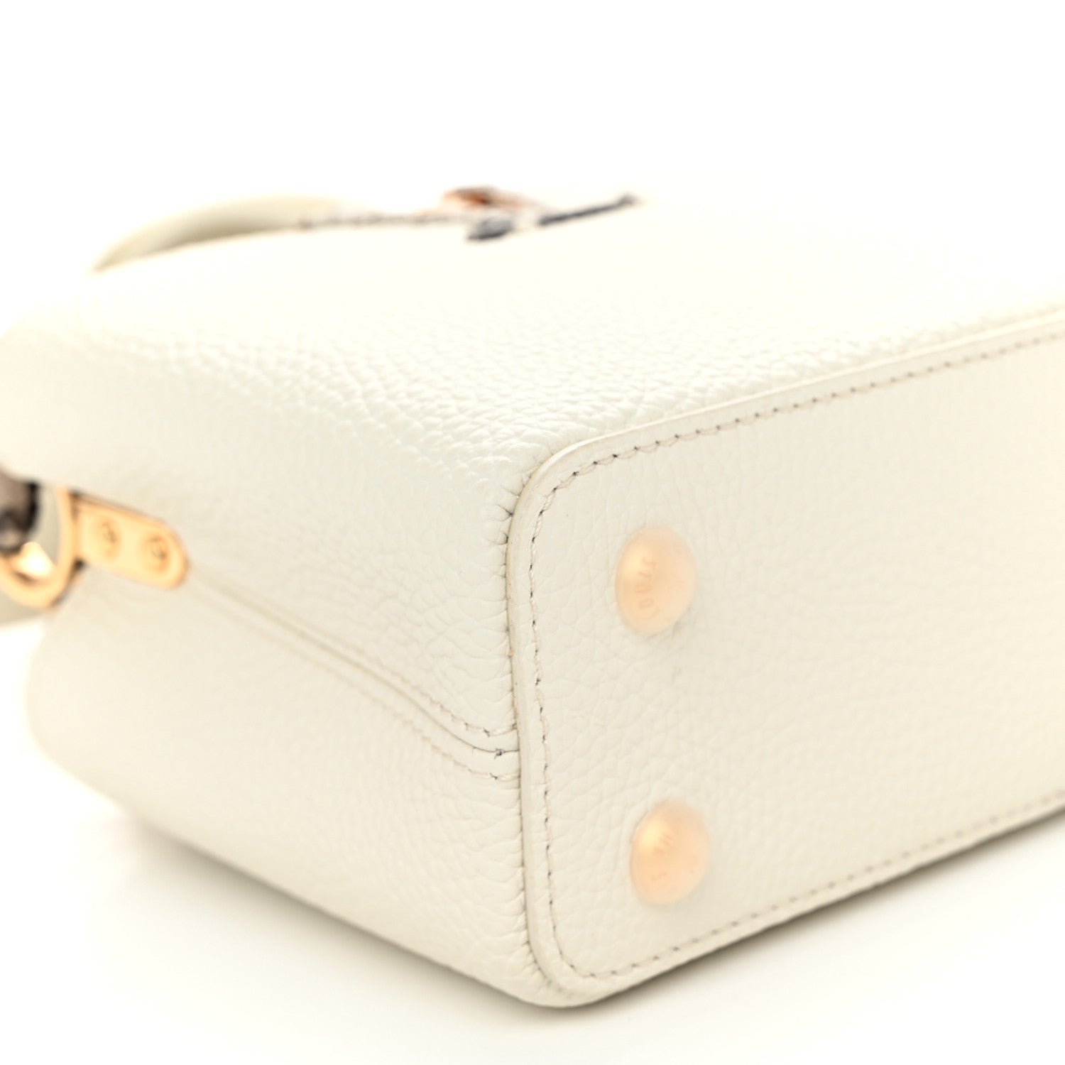 Louis Vuitton Taurillon Snakeskin Mini Capucines White 8 of 9