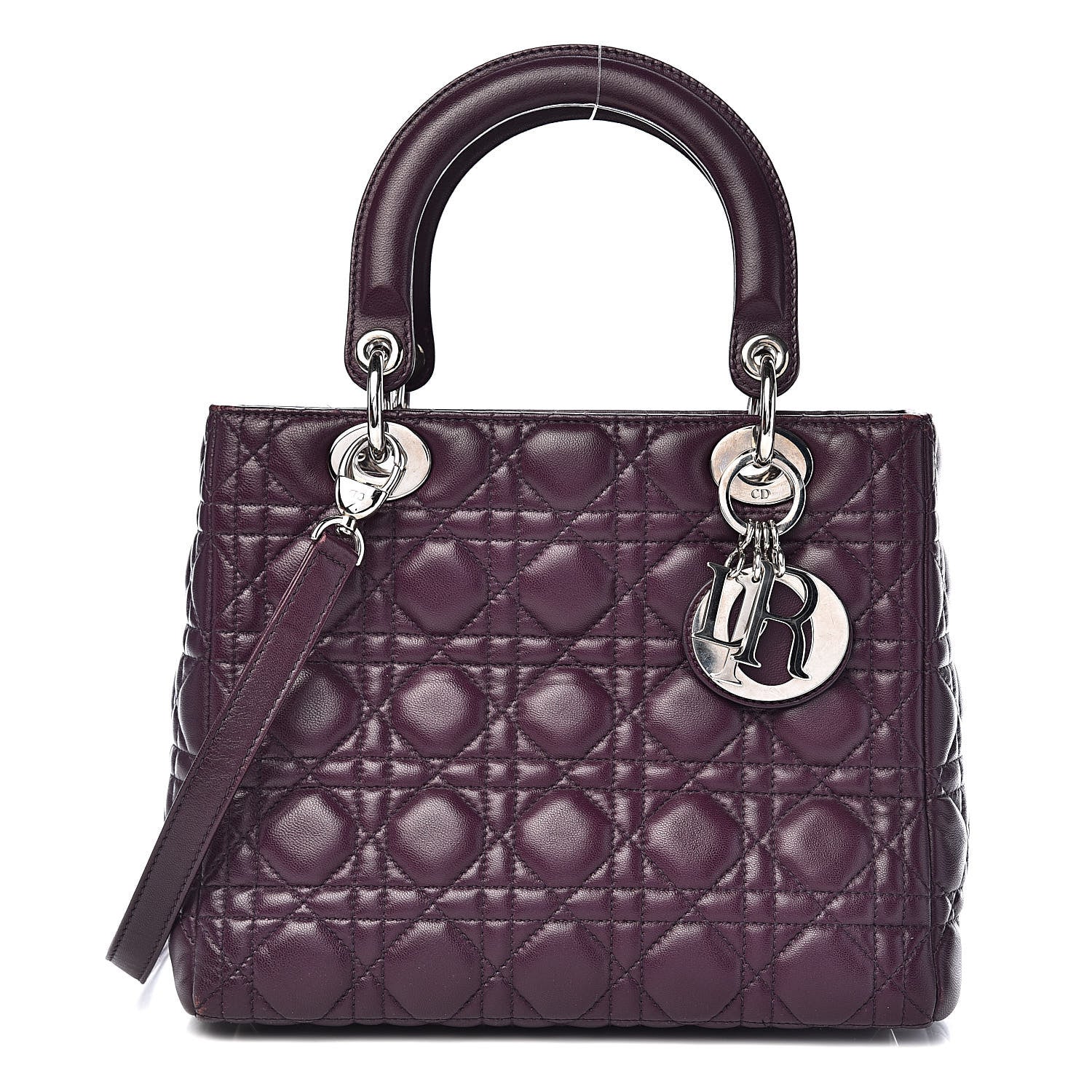 Christian Dior Lambskin Cannage Medium Lady Dior Purple 1 of 11