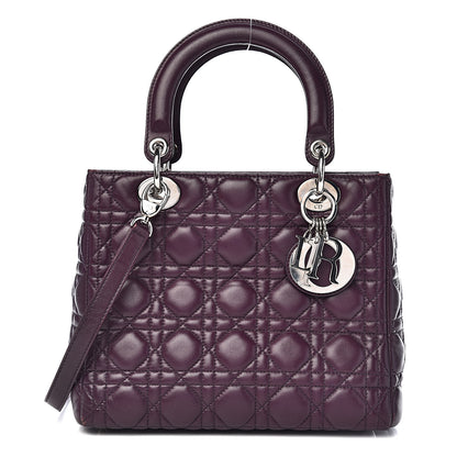 Christian Dior Lambskin Cannage Medium Lady Dior Purple 1 of 11