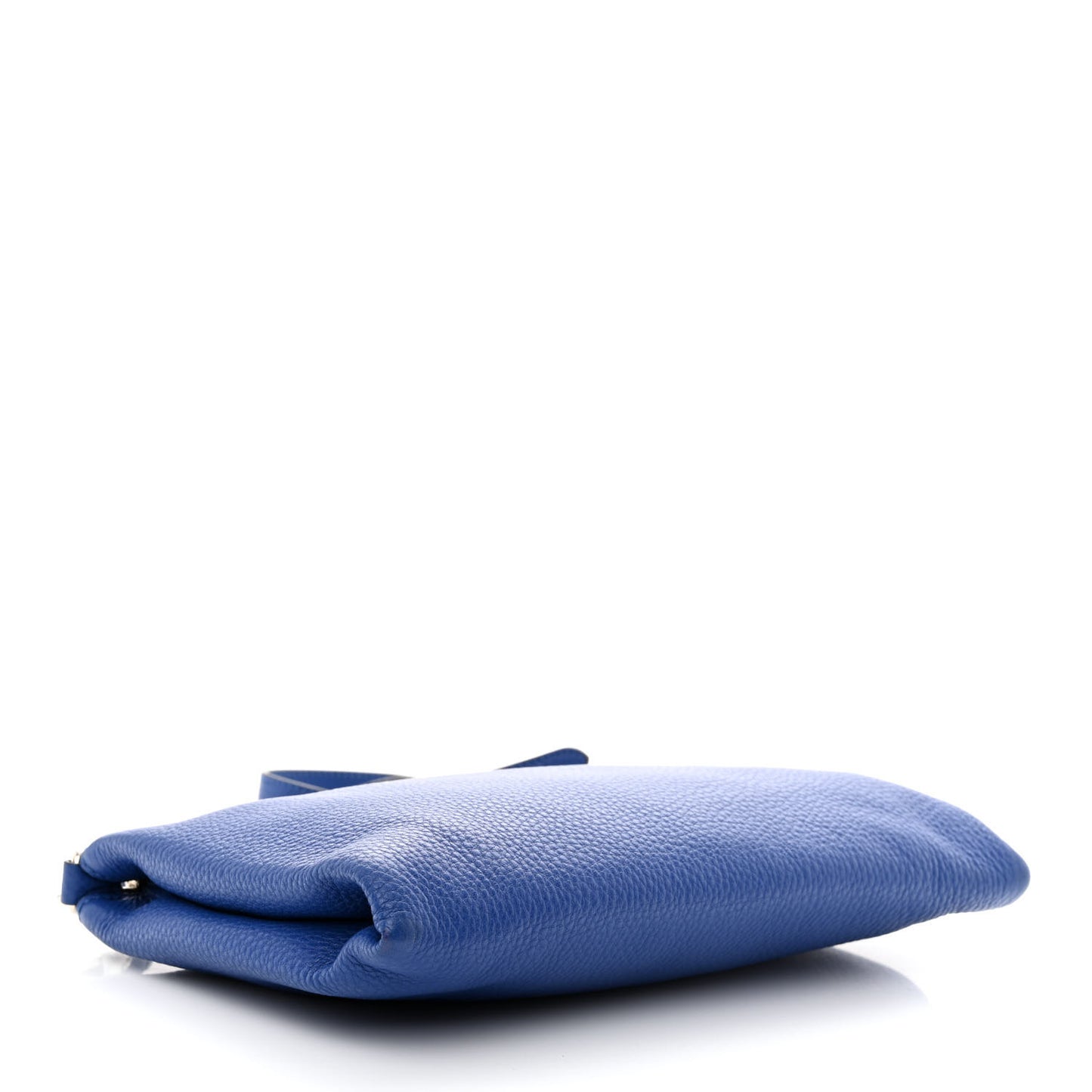 Vitello Daino Zippered Shoulder Bag Royal
