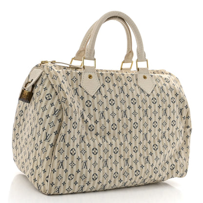 Louis Vuitton Mini Lin Croisette Speedy 30 Blue 3 of 15