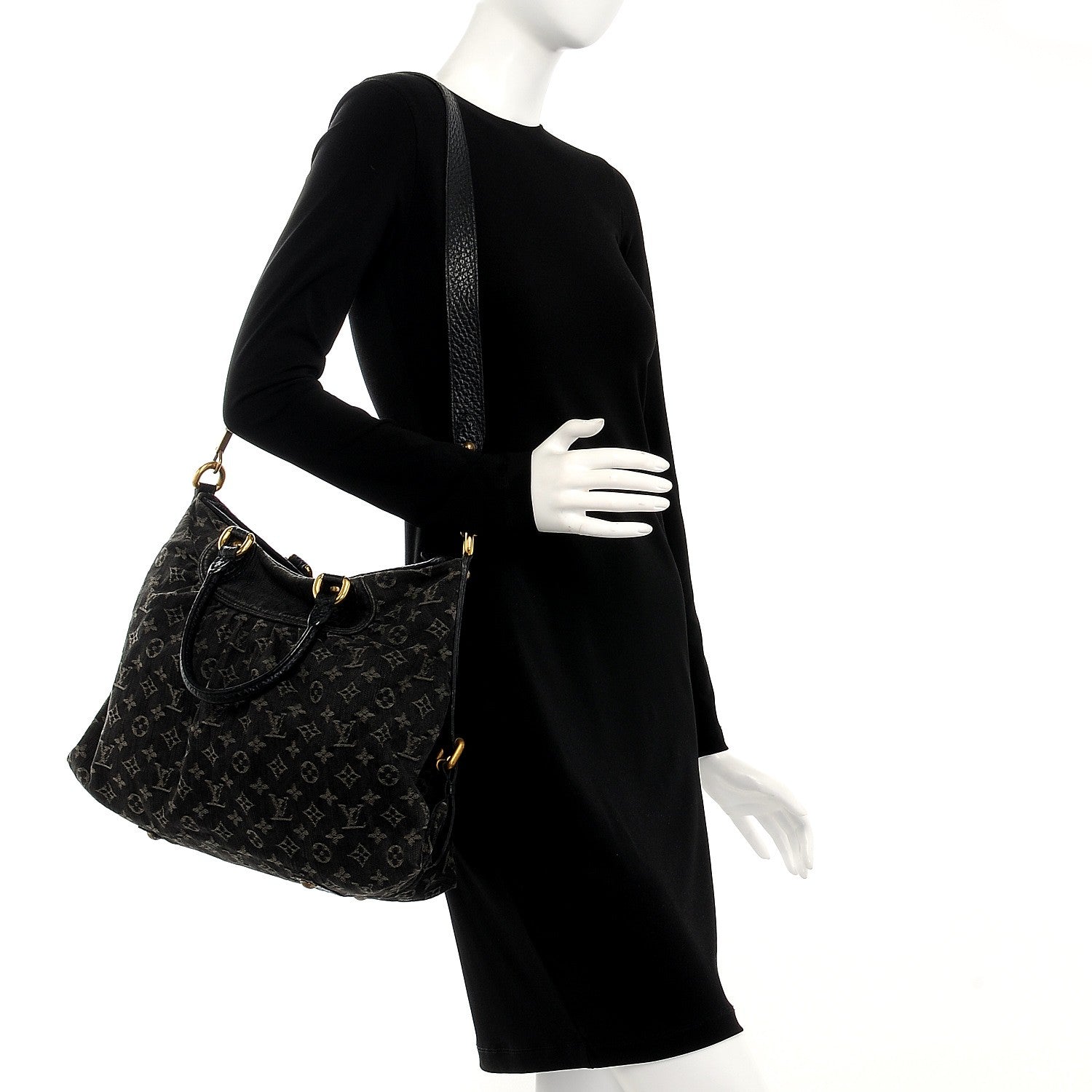 Louis Vuitton Denim Neo Cabby GM Black 2 of 10