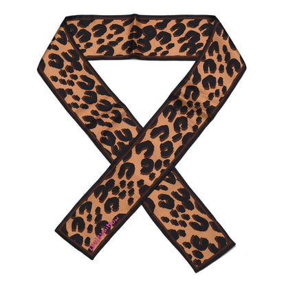 Louis Vuitton Silk Leopard Bandeau Scarf Marron 1 of 5