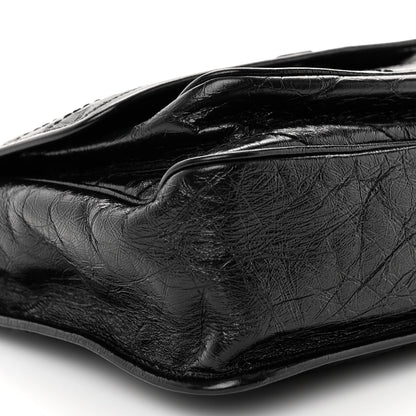 Saint Laurent Crinkled Calfskin Matelasse Monogram Medium Niki Chain Satchel Black 8 of 9